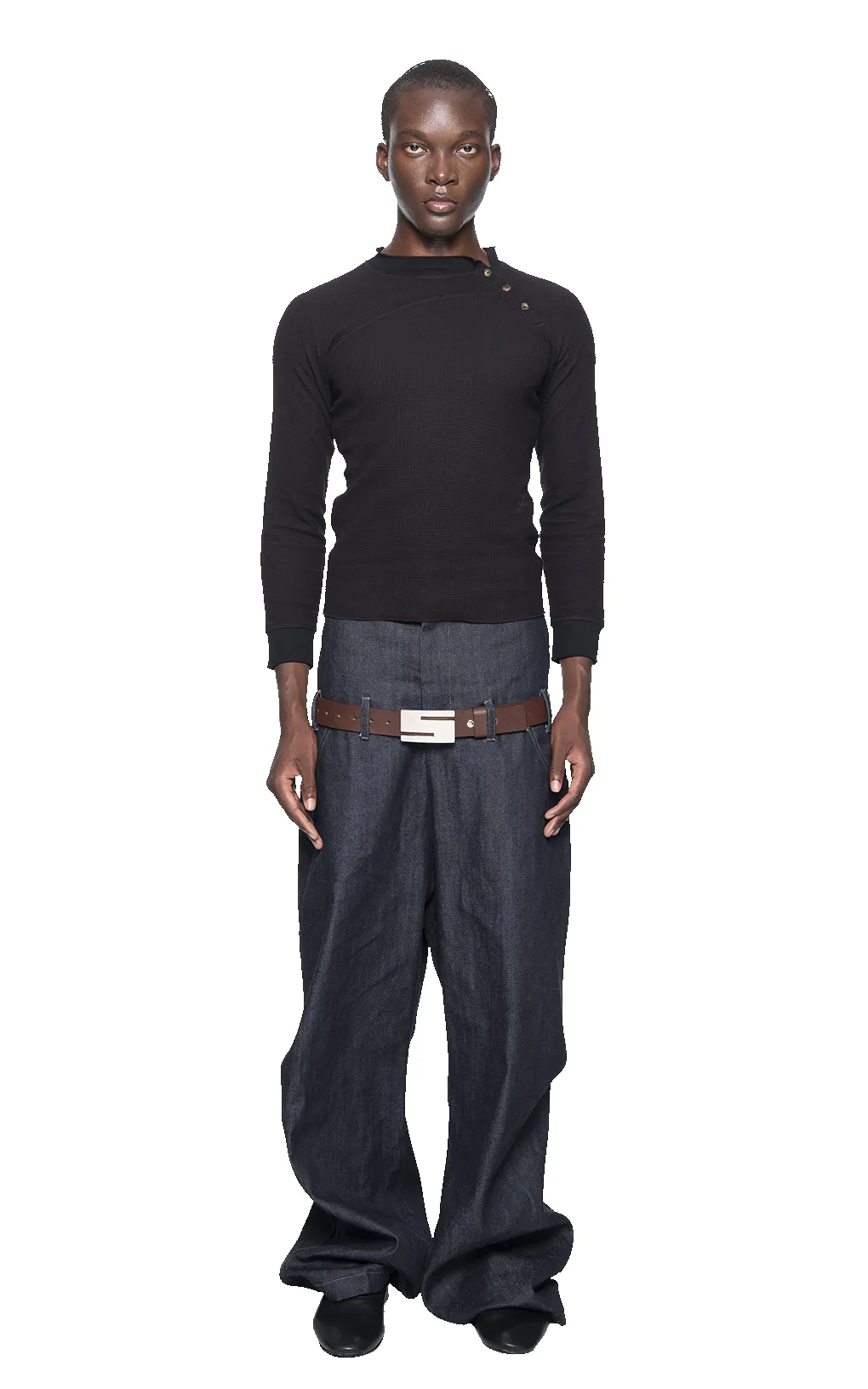 TWISTED HENLEY IN BLACK sold by Spencer Badu product image thumbnail 3