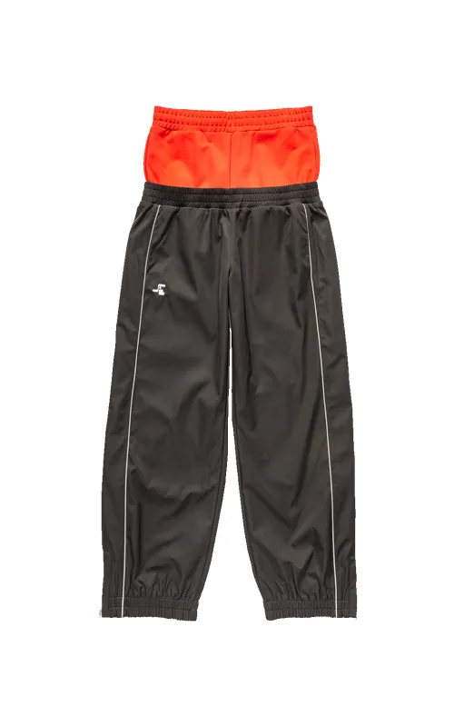 BLACK DOUBLE WAIST TRACK PANTS sold by Spencer Badu