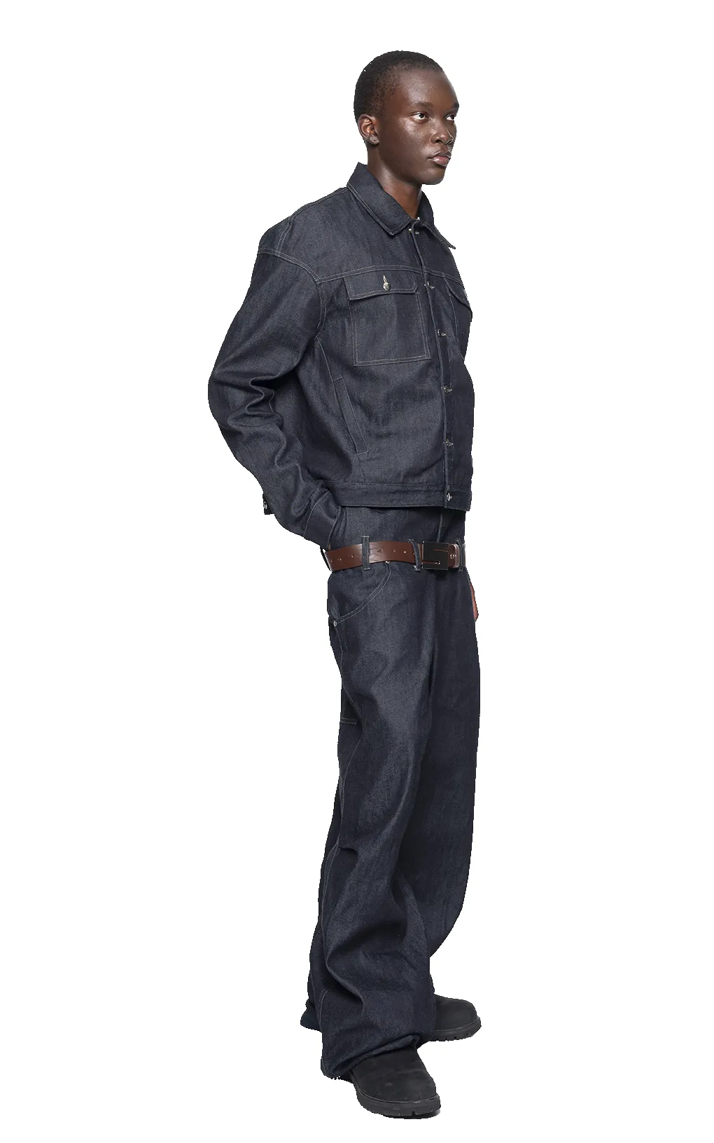 NAVY DENIM JACKET sold by Spencer Badu product image thumbnail 4