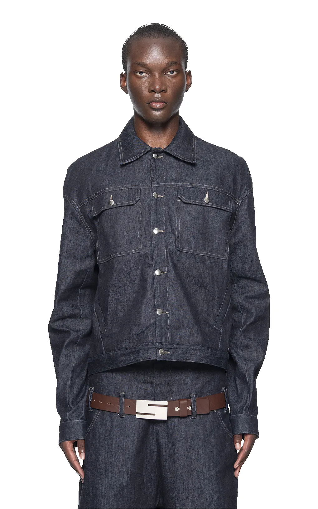 NAVY DENIM JACKET sold by Spencer Badu product image thumbnail 2