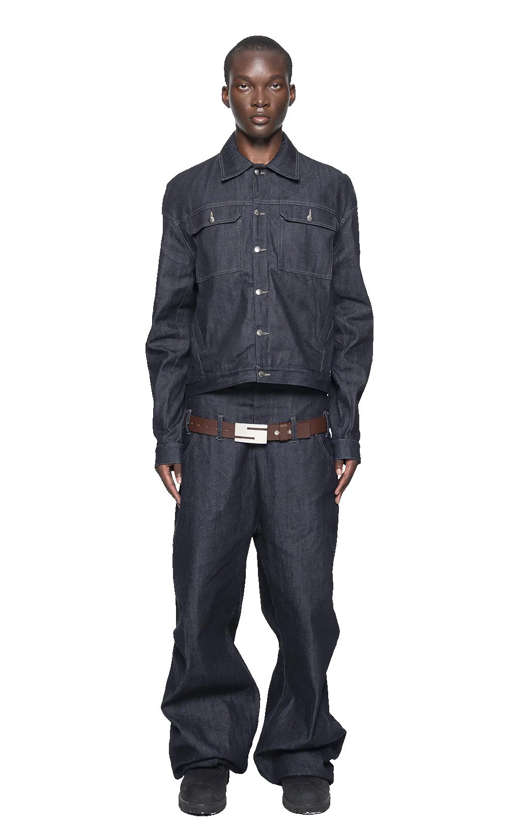 NAVY DENIM JACKET sold by Spencer Badu product image thumbnail 3
