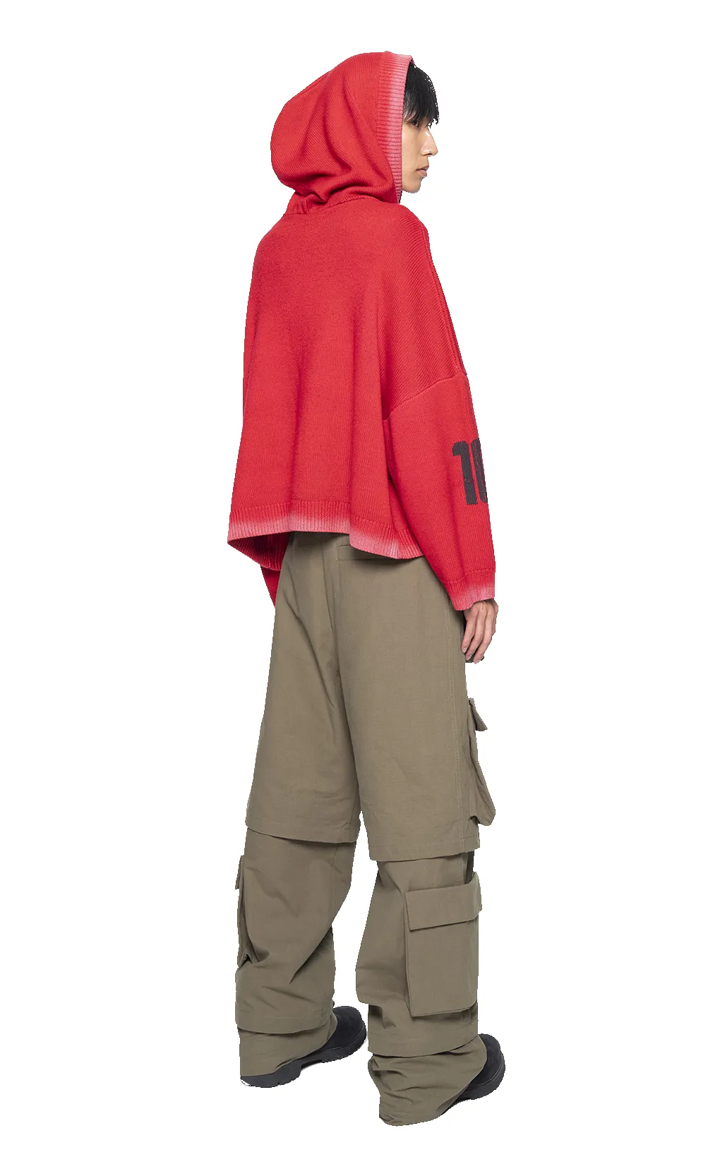 RED KNIT HOODIE sold by Spencer Badu product image thumbnail 5
