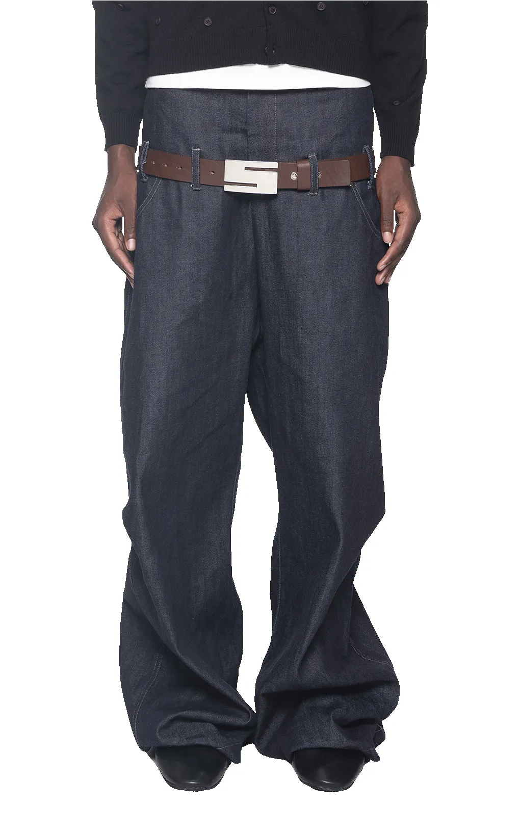 NAVY DENIM PANTS sold by Spencer Badu product image thumbnail 2