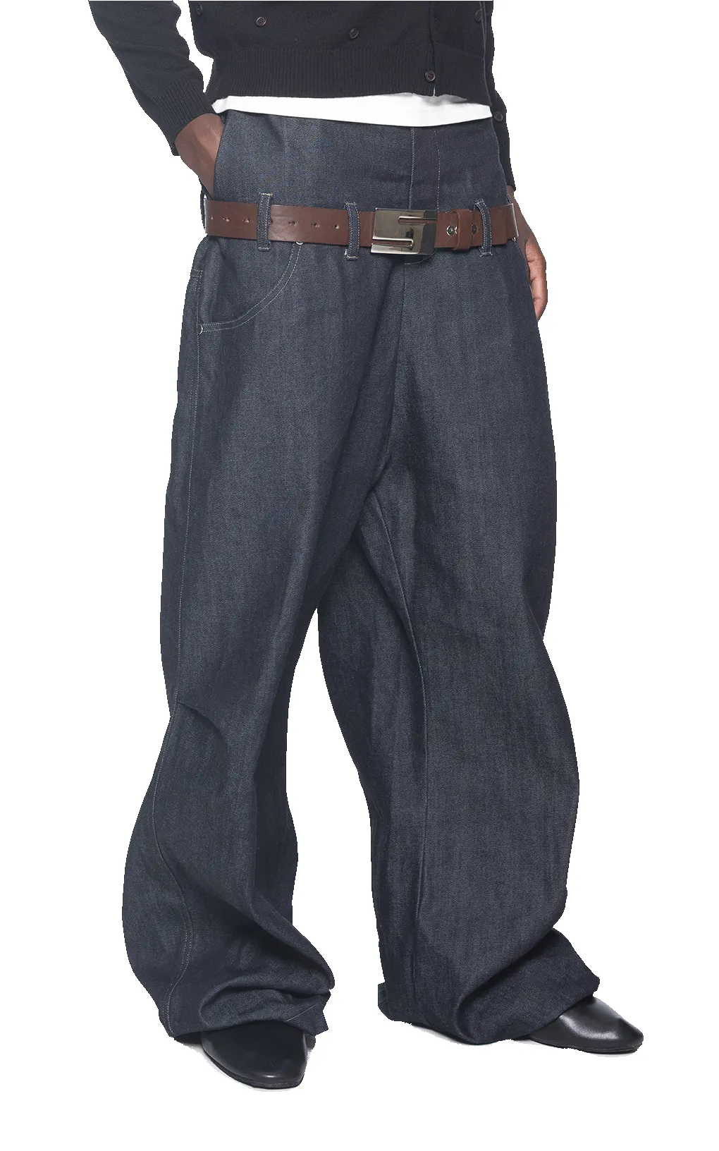 NAVY DENIM PANTS sold by Spencer Badu product image thumbnail 3