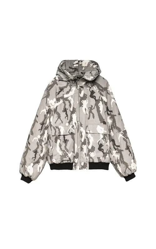 GRAY CAMO BOMBER JACKET sold by Spencer Badu