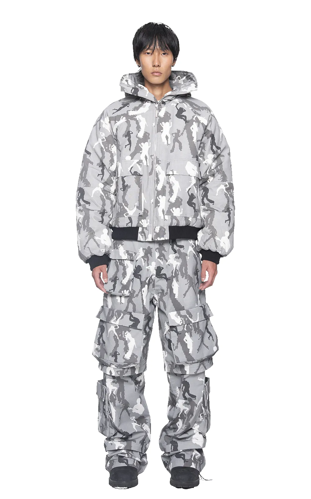 GRAY CAMO BOMBER JACKET sold by Spencer Badu product image thumbnail 3