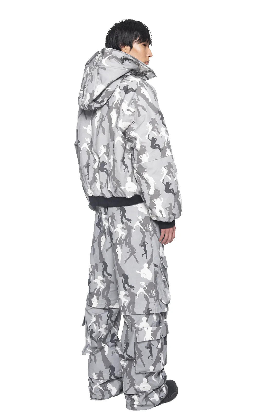 GRAY CAMO BOMBER JACKET sold by Spencer Badu product image thumbnail 5