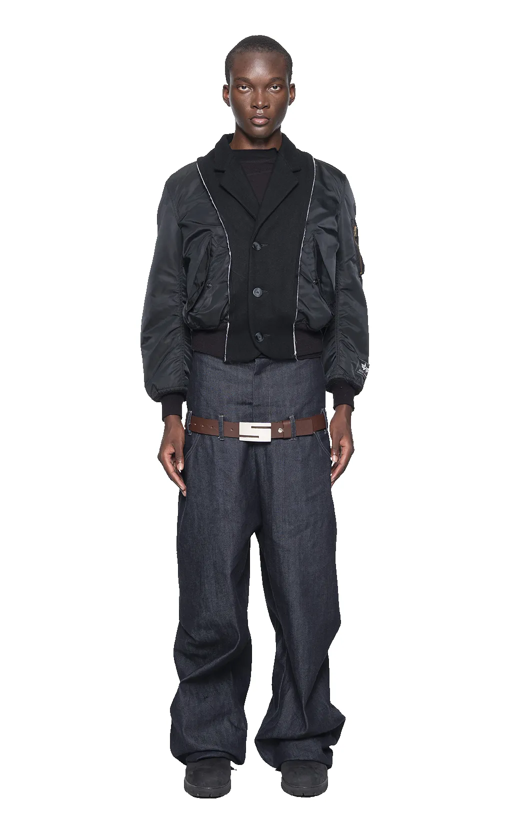 BLACK ALPHA INDUSTRIES REWORKED BOMBER JACKET sold by Spencer Badu product image thumbnail 3