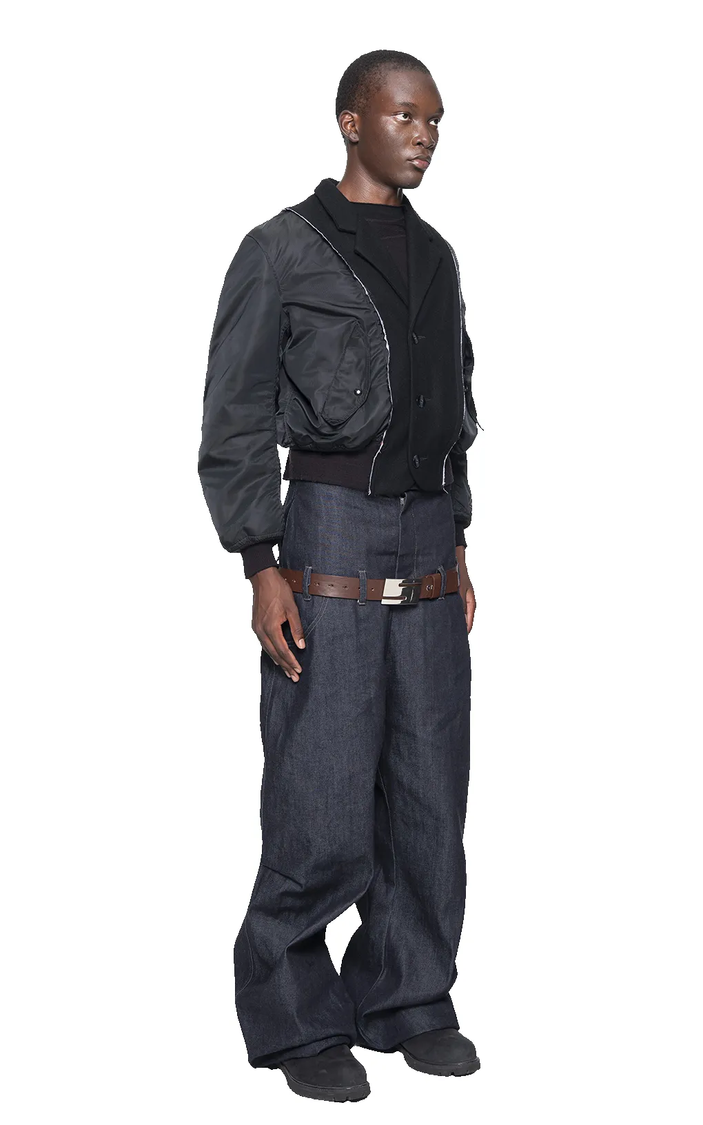 BLACK ALPHA INDUSTRIES REWORKED BOMBER JACKET sold by Spencer Badu product image thumbnail 4