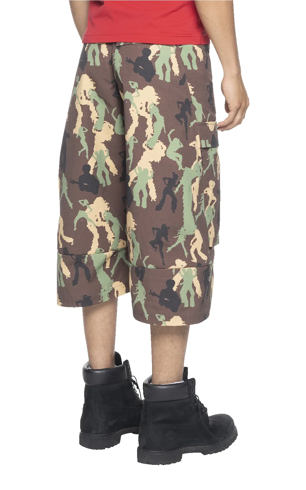 DANCING CAMO CARGO SHORTS IN BROWN sold by Spencer Badu product image thumbnail 5