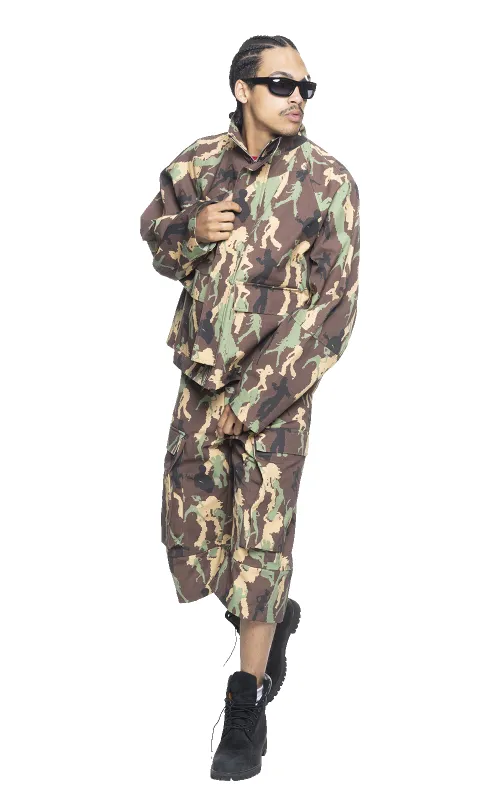 BROWN CAMO CARGO SHORTS sold by Spencer Badu