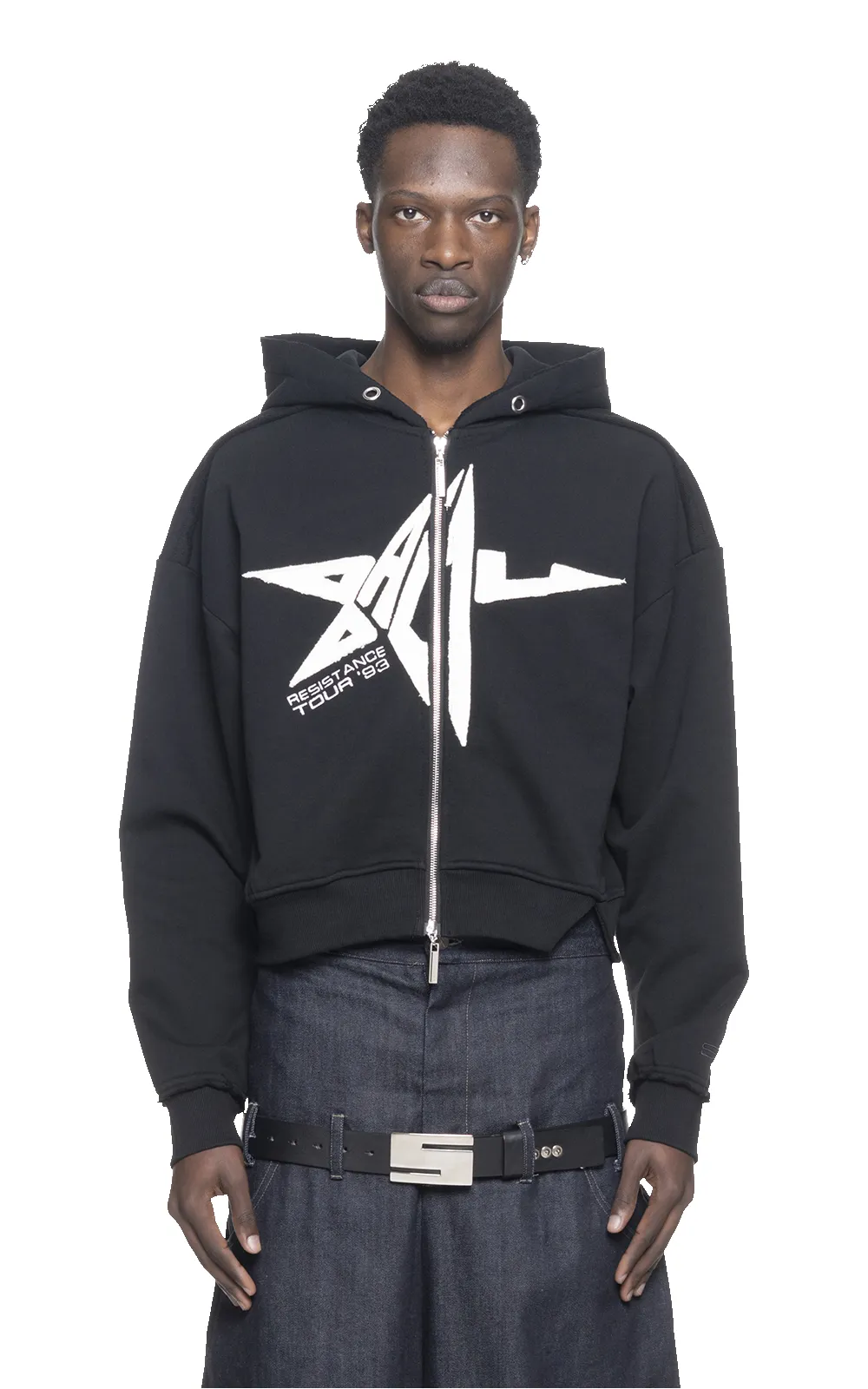 APPLIQUE BADU STAR HOODIE IN BLACK sold by Spencer Badu product image thumbnail 3