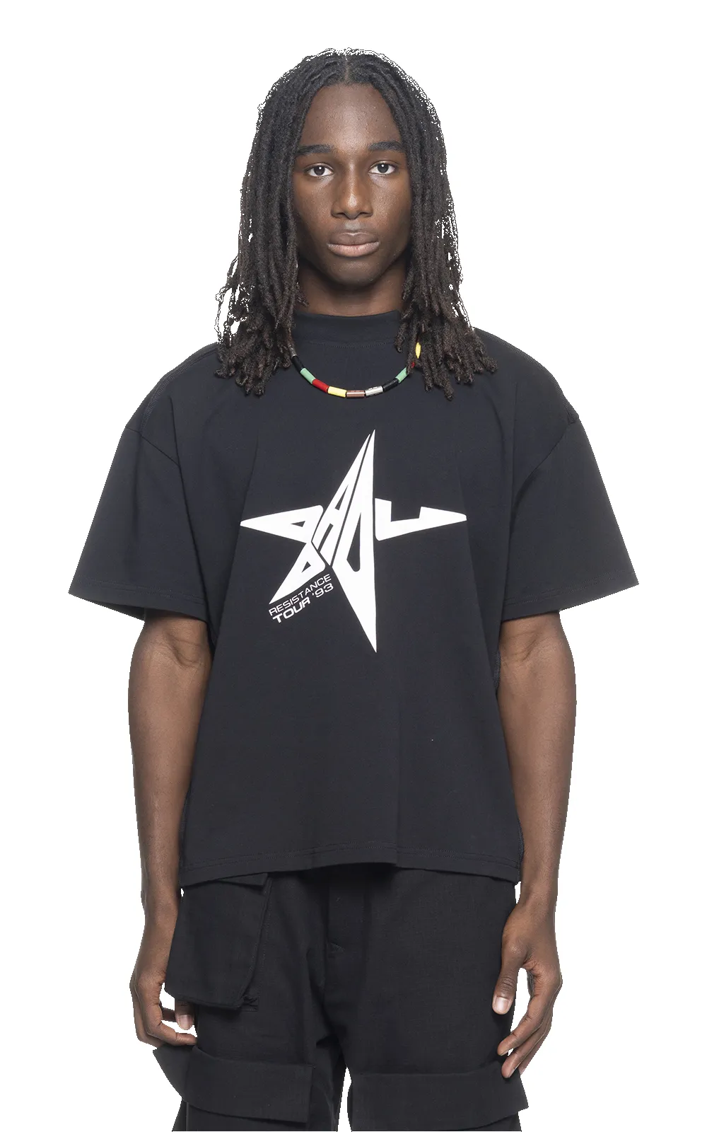 OVERSIZED BADU STAR T-SHIRT IN BLACK sold by Spencer Badu product image thumbnail 2