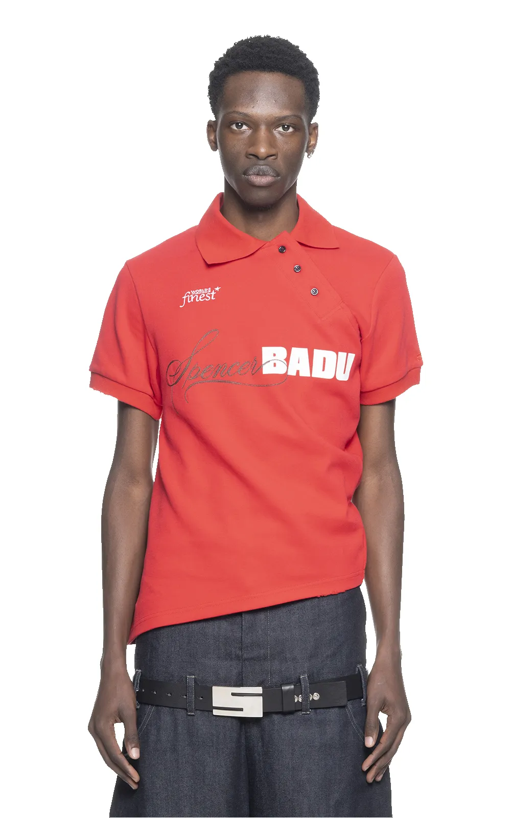 TWISTED GOLF POLO IN RED sold by Spencer Badu product image thumbnail 3