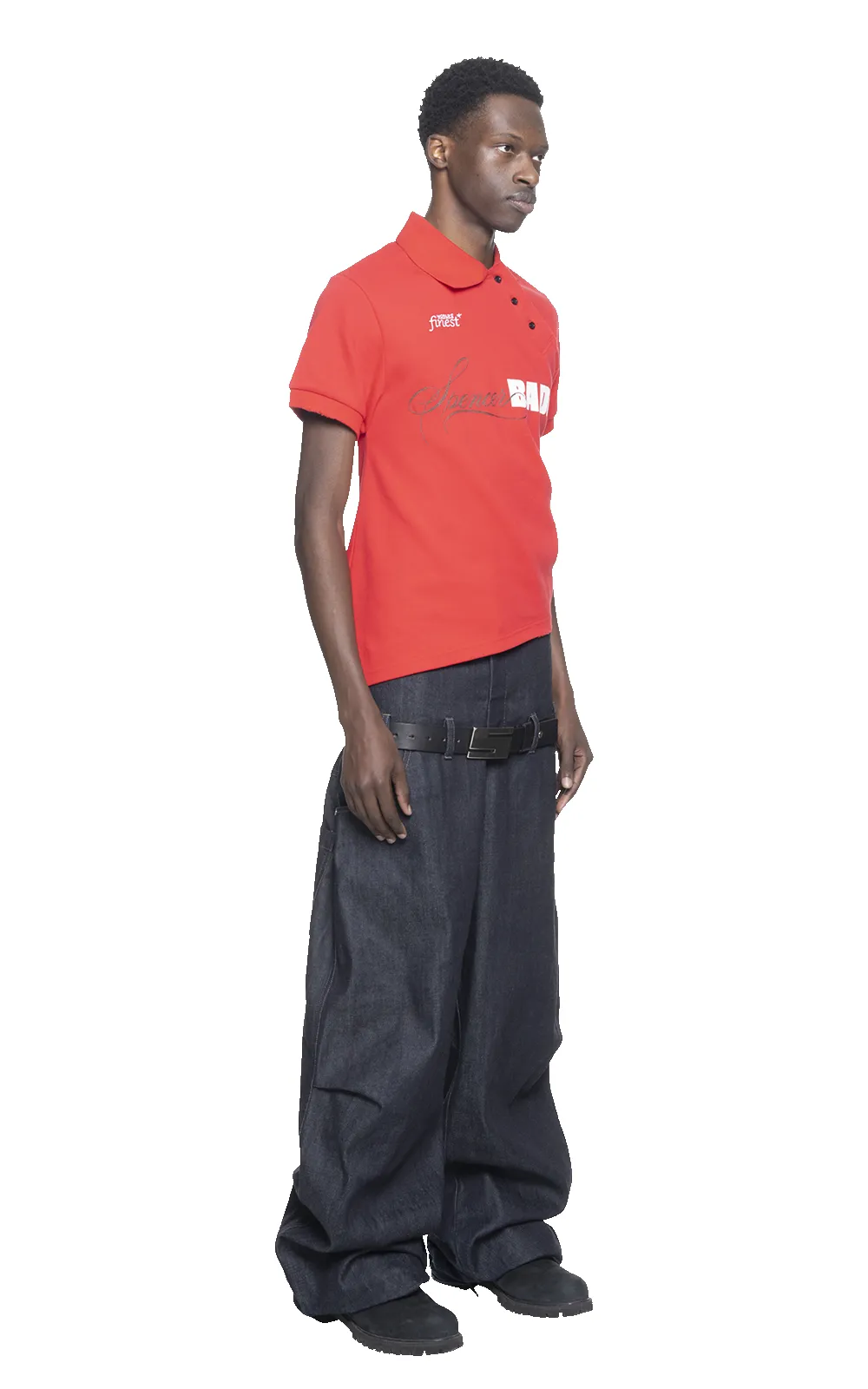 TWISTED GOLF POLO IN RED sold by Spencer Badu product image thumbnail 5