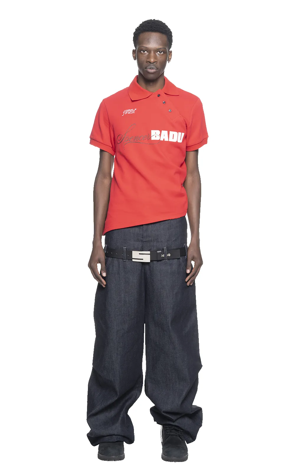 TWISTED GOLF POLO IN RED sold by Spencer Badu product image thumbnail 4