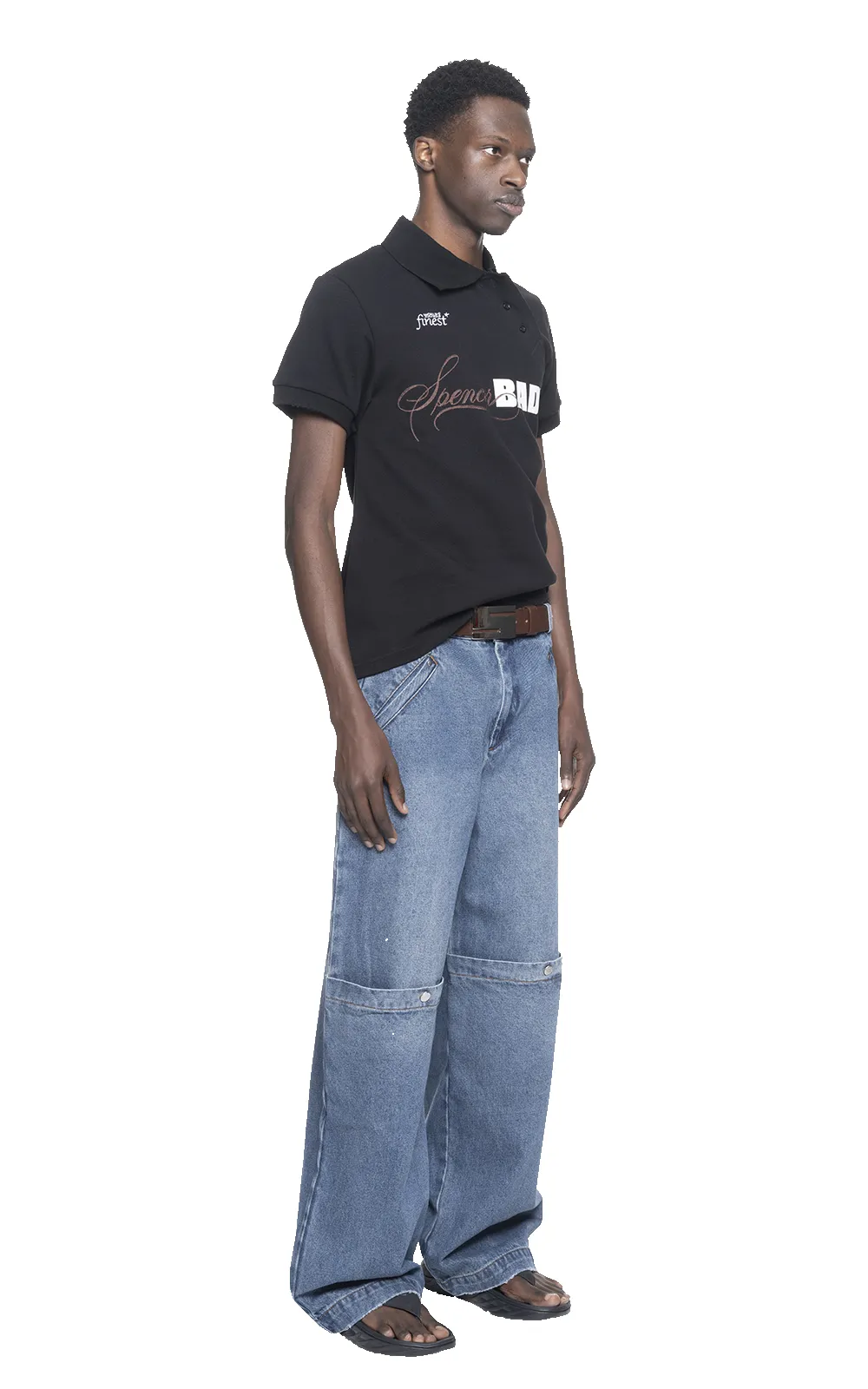 TWISTED GOLF POLO IN BLACK sold by Spencer Badu product image thumbnail 4