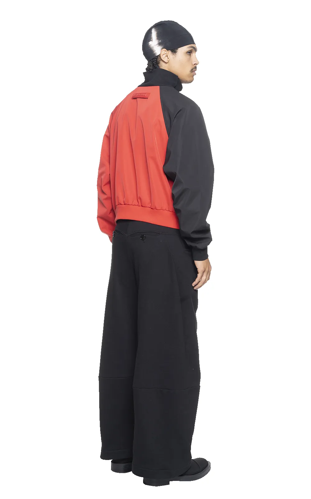 ASYMMETRICAL TRACK JACKET IN RED sold by Spencer Badu product image thumbnail 5