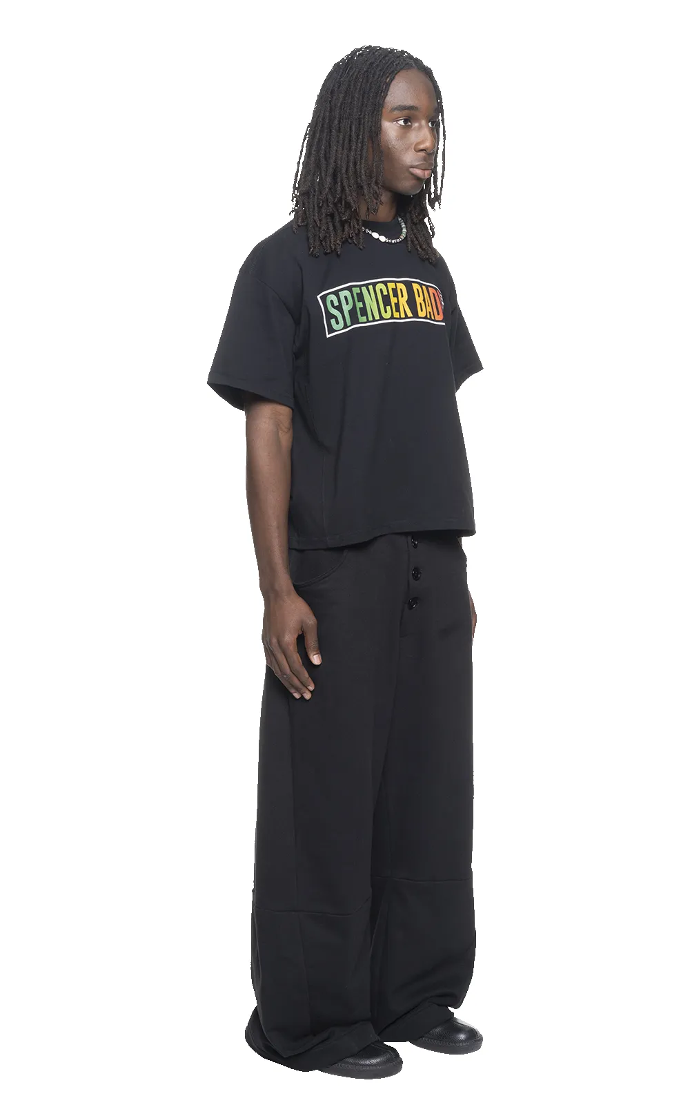 OVERSIZED BOX LOGO TEE IN BLACK sold by Spencer Badu product image thumbnail 4