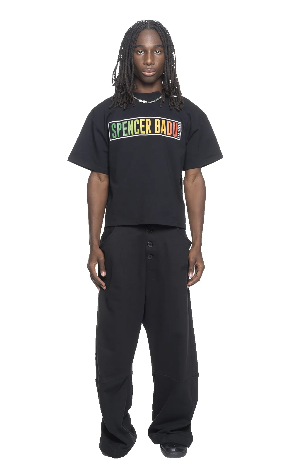 OVERSIZED BOX LOGO TEE IN BLACK sold by Spencer Badu product image thumbnail 2
