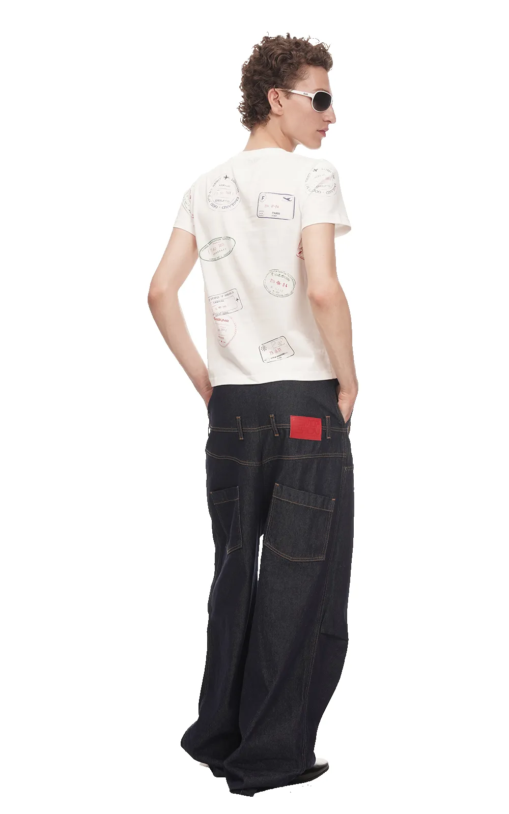 FITTED TRAVEL T-SHIRT IN WHITE sold by Spencer Badu product image thumbnail 5