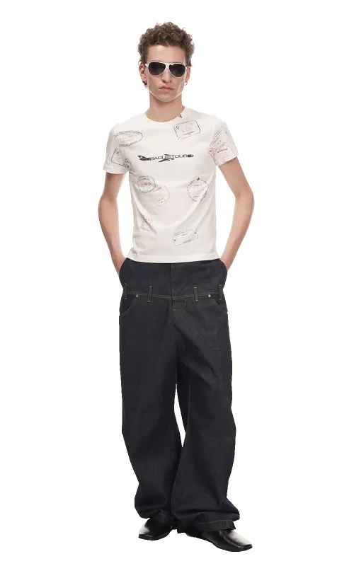 FITTED TRAVEL T-SHIRT IN WHITE made by Spencer Badu