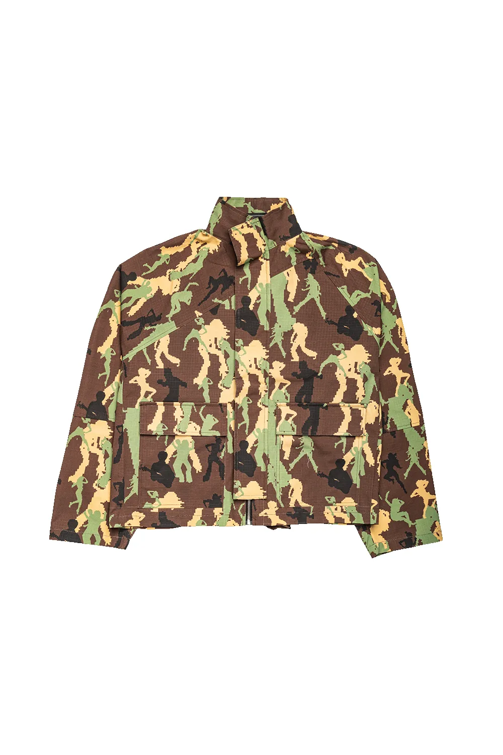 DANCING CAMO CARGO JACKET IN BROWN sold by Spencer Badu product image thumbnail 2