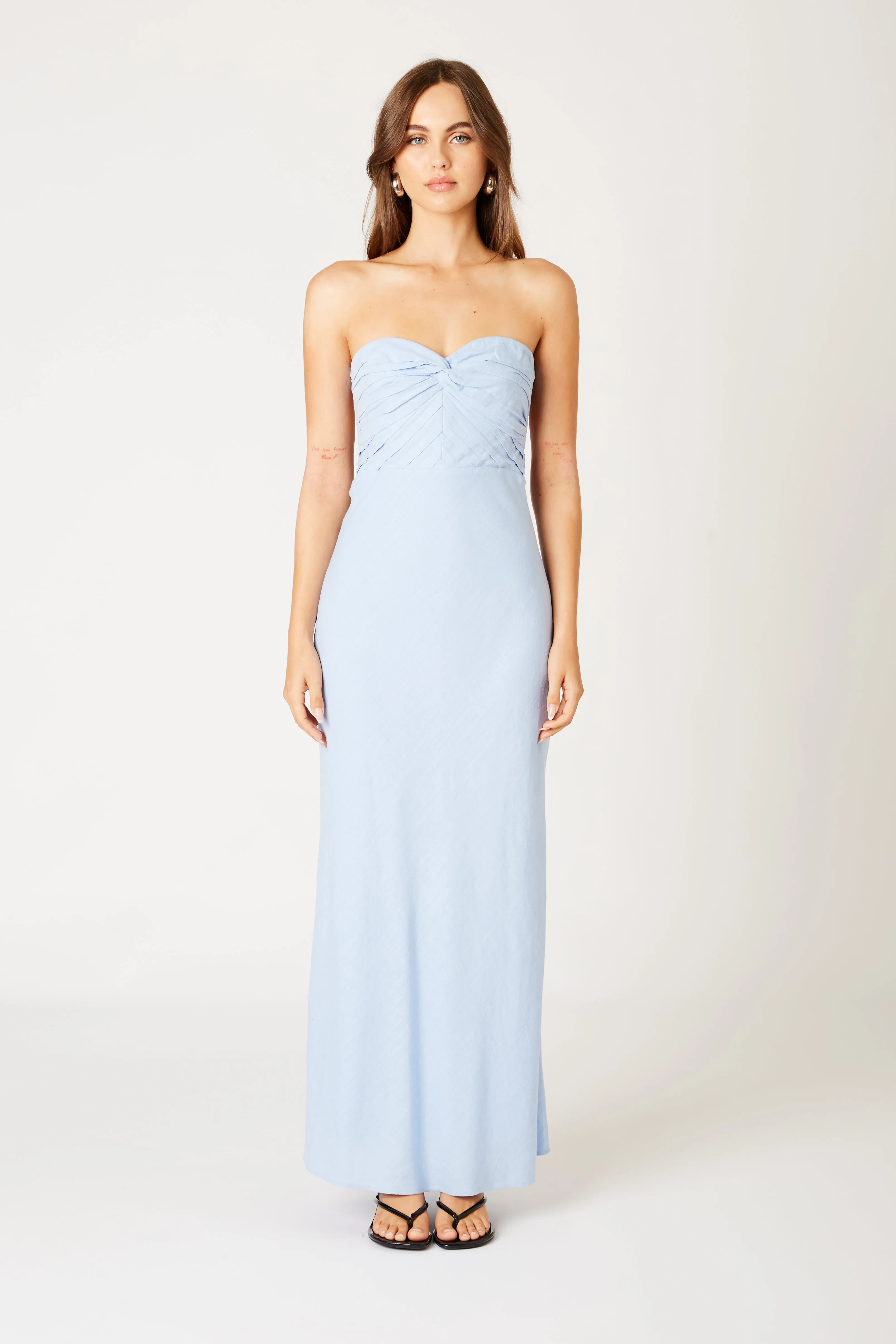 Sun Kissed Strapless Maxi Dress sold by Brightside Boutique