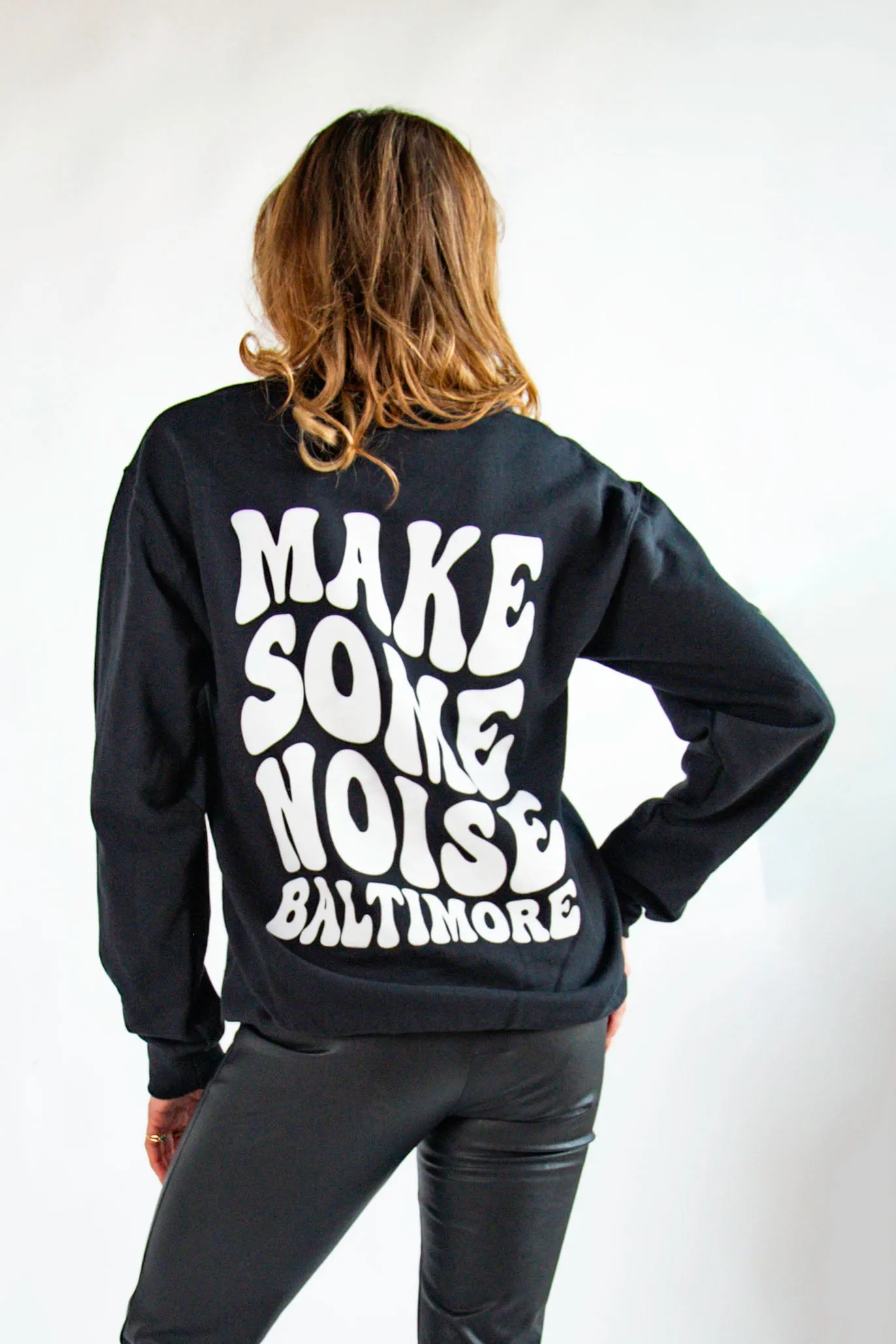 Make Some Noise Crewneck Sweatshirt By Brightside sold by Brightside Boutique product image thumbnail 3