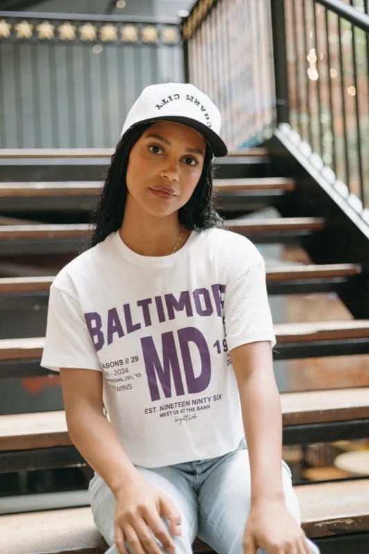 Bmore Stats Crop Tee By Brightside sold by Brightside Boutique