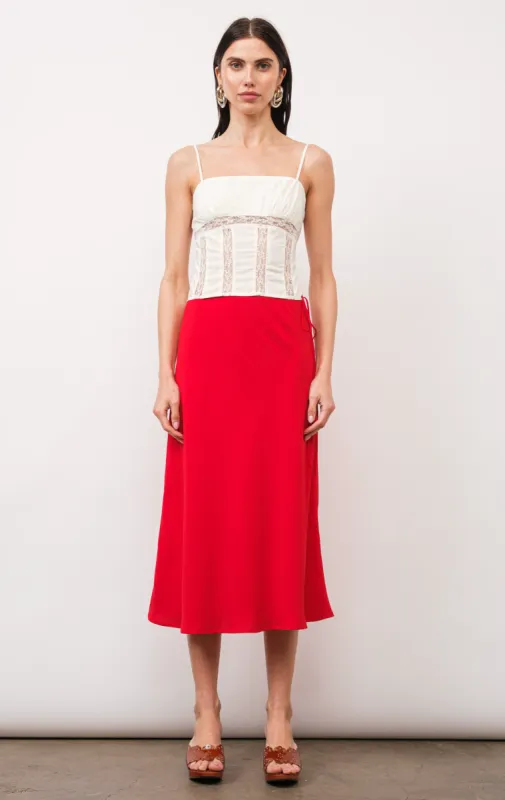 Christy Bias Midi Skirt sold by Brightside Boutique