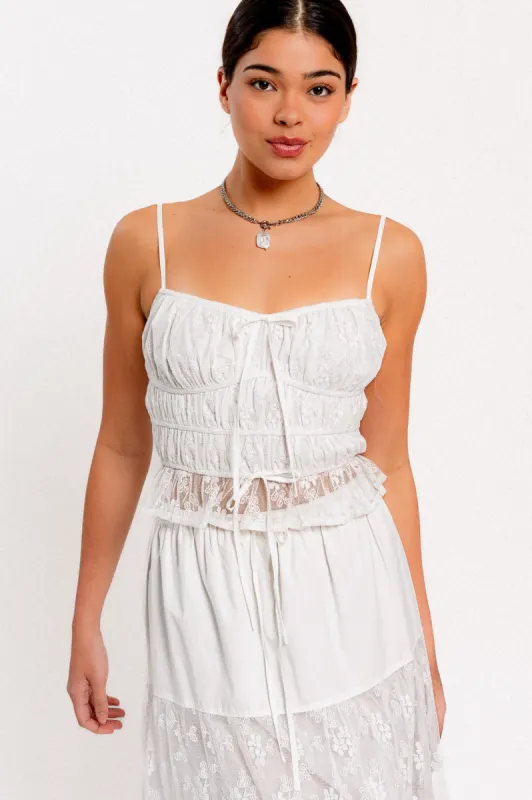 Loretta Lace Top sold by Brightside Boutique