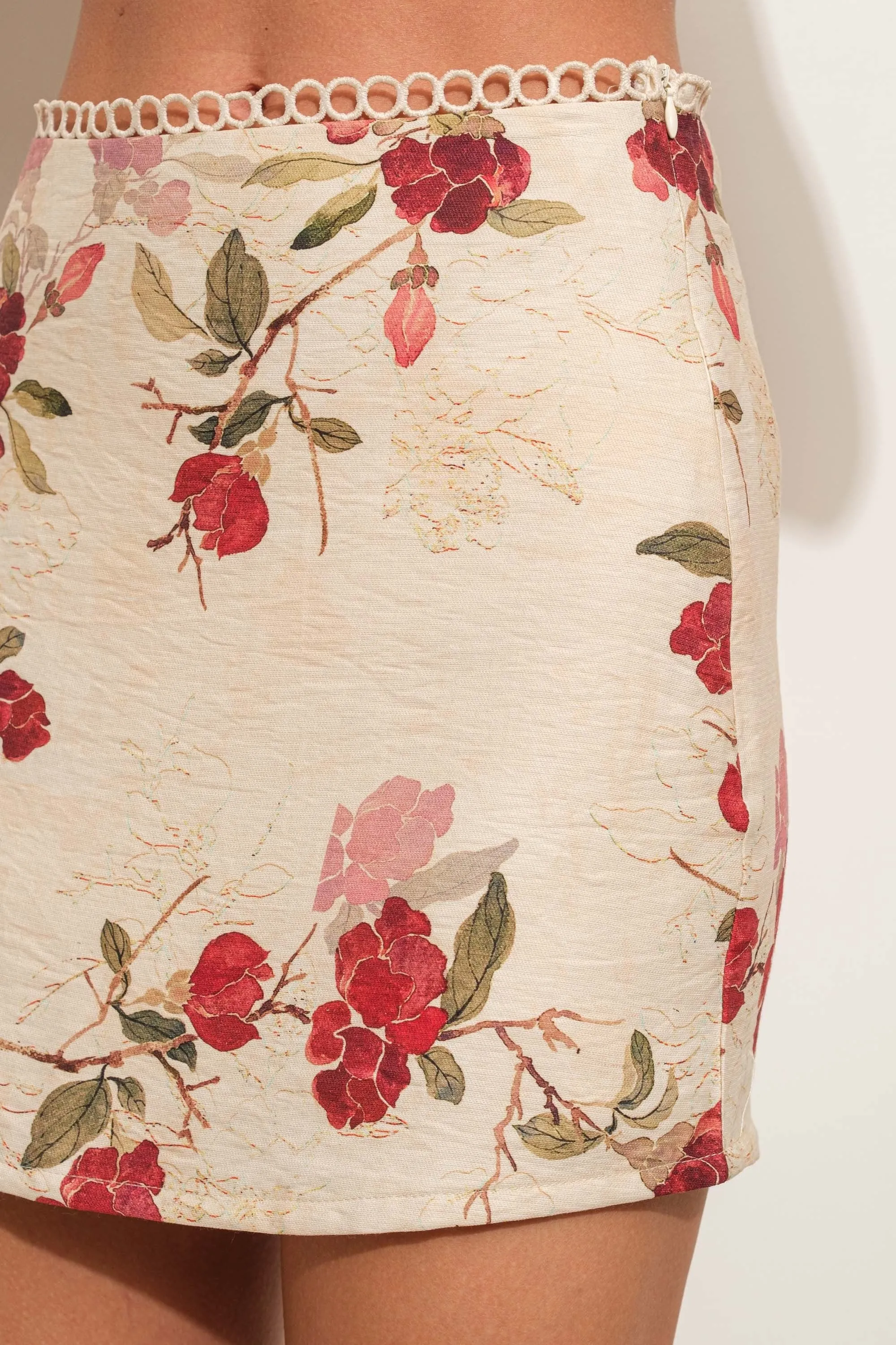 Vintage Roses Mini Skirt sold by Brightside Boutique product image thumbnail 3