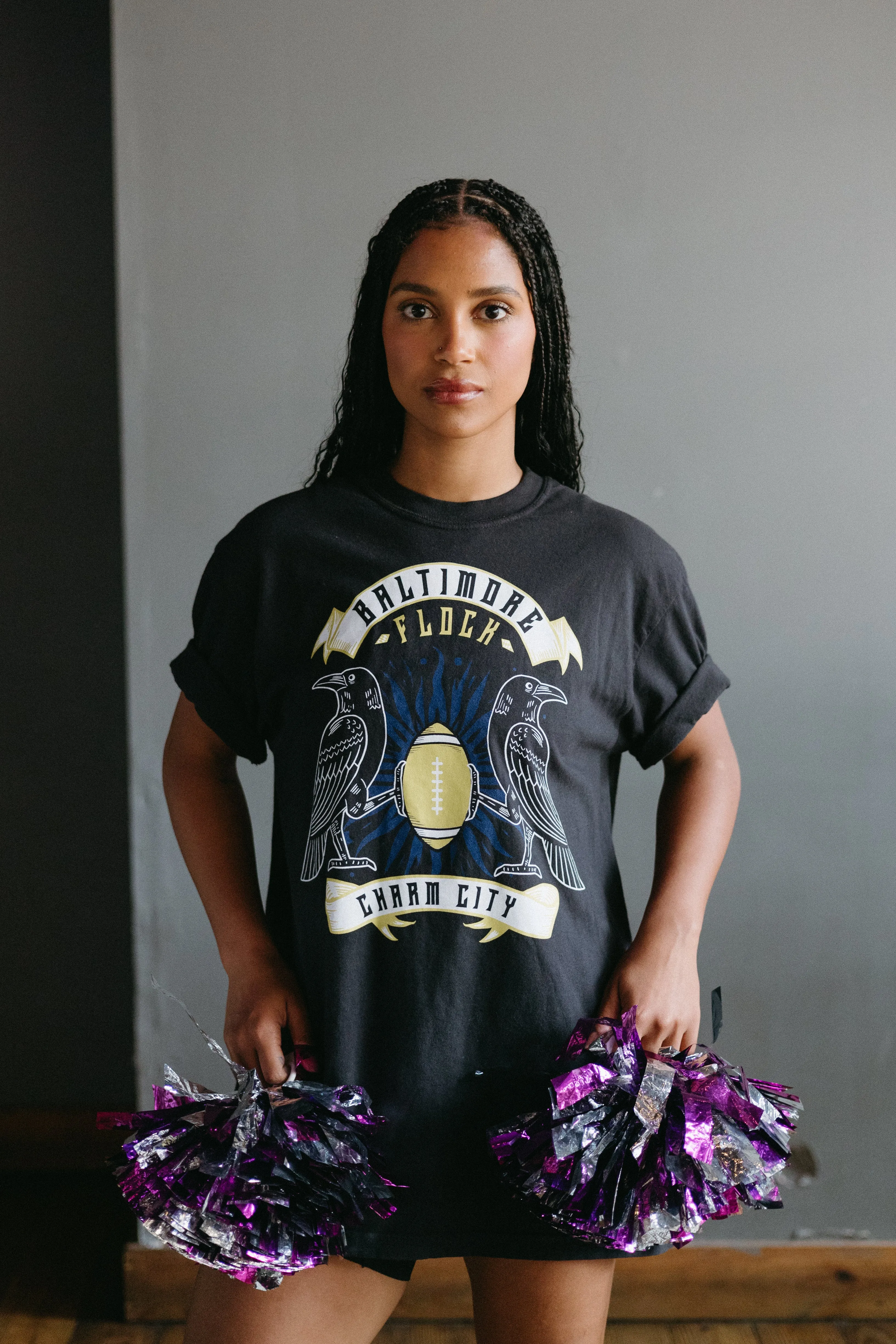 Brightside X R1A Baltimore Flock Deco Tee sold by Brightside Boutique product image thumbnail 2