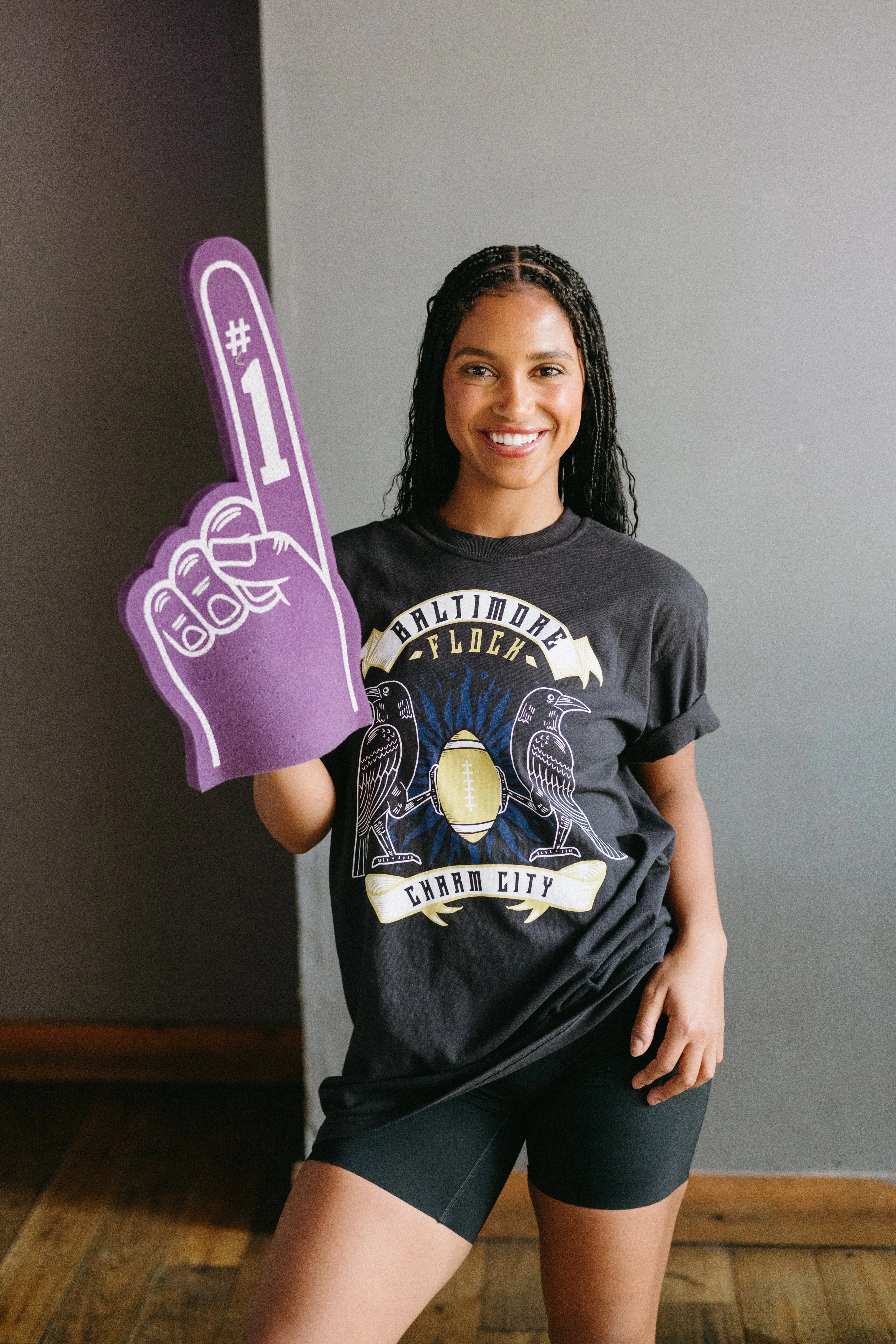 Brightside X R1A Baltimore Flock Deco Tee sold by Brightside Boutique product image thumbnail 4