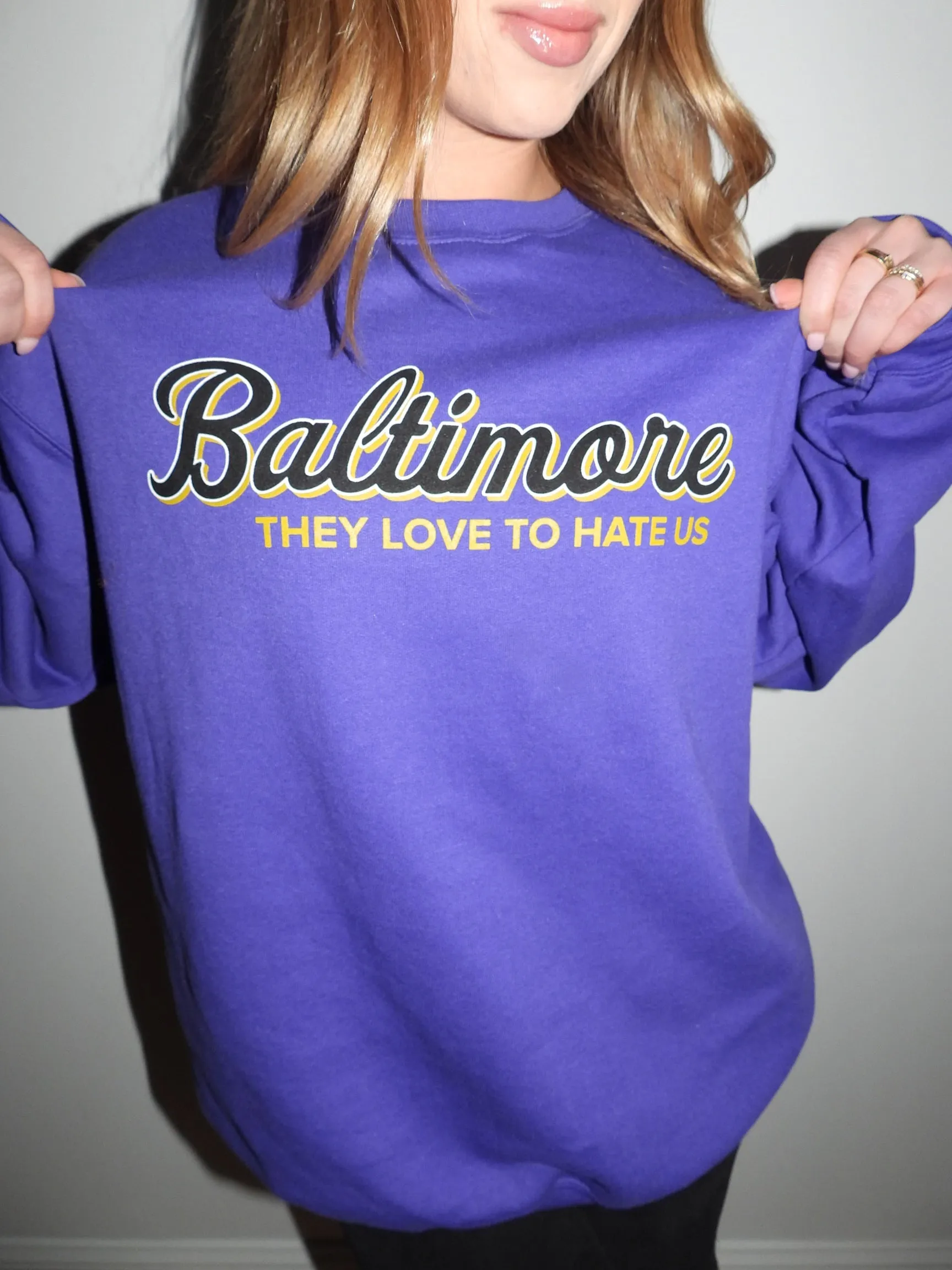 Brightside the Label They Love To Hate Us Crewneck sold by Brightside Boutique product image thumbnail 4