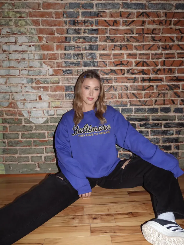 Brightside the Label They Love To Hate Us Crewneck sold by Brightside Boutique product image thumbnail 3