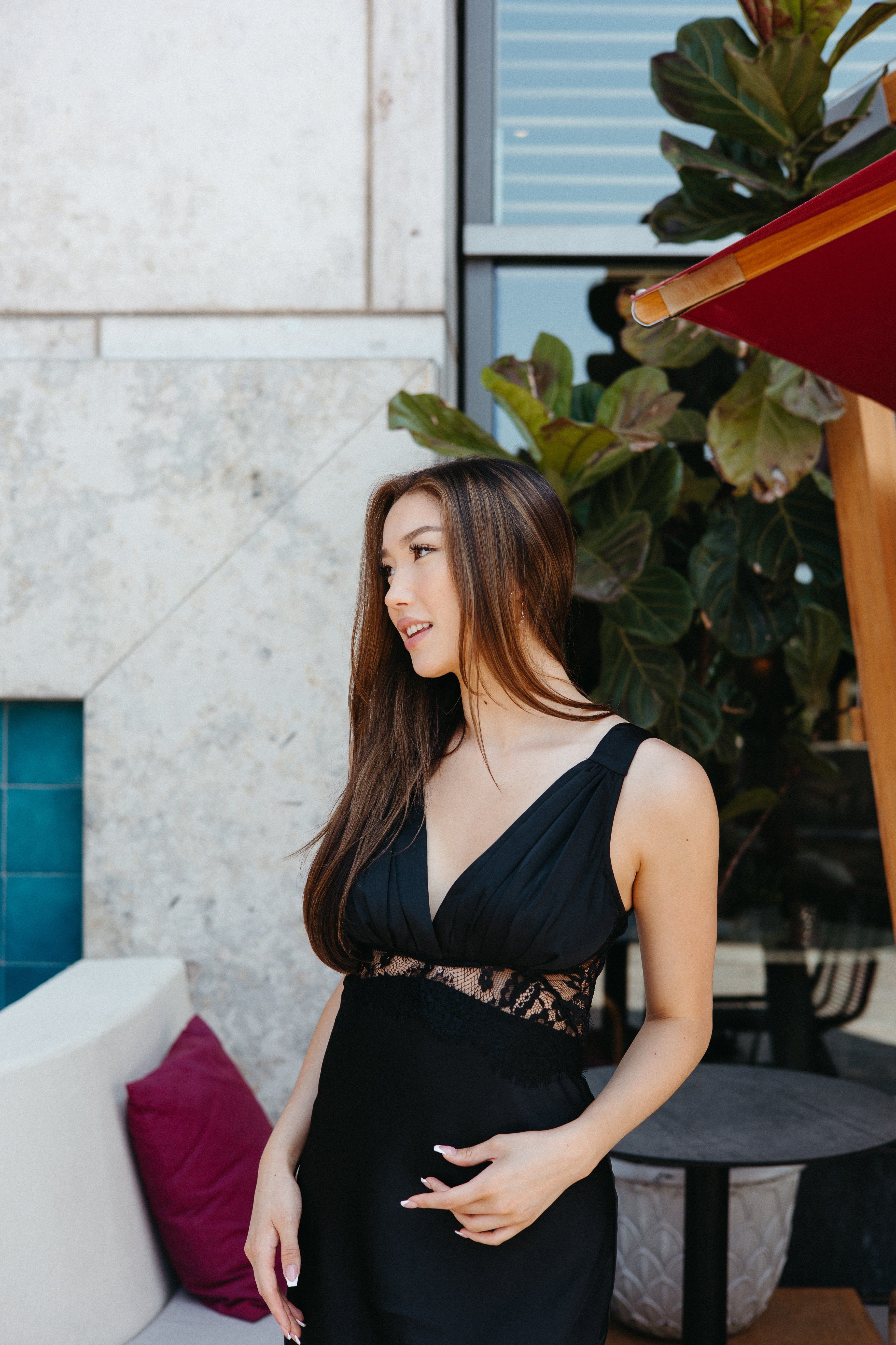 Distract Myself Lace Inset Maxi Dress sold by Brightside Boutique product image thumbnail 2