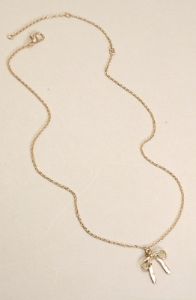 Julia Bow Pendant Necklace sold by Brightside Boutique