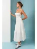 Kinsley Smocked Tiered Midi Dress sold by Brightside Boutique