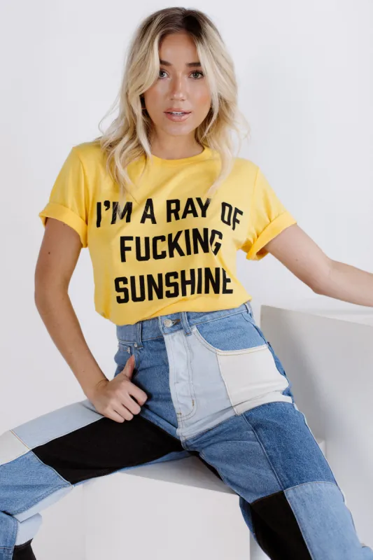 Brightisde the Label Ray Of Sunshine Tee sold by Brightside Boutique