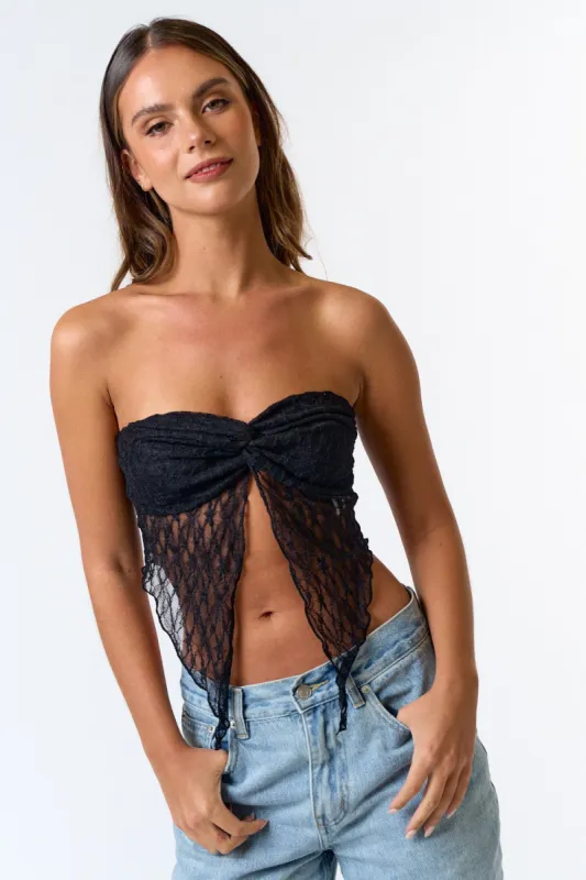 Twisted Lace Tube Top sold by Brightside Boutique