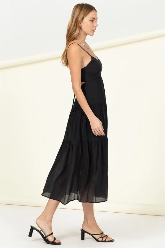 Full Heart Smocked Cut Out Midi Dress sold by Brightside Boutique product image thumbnail 3