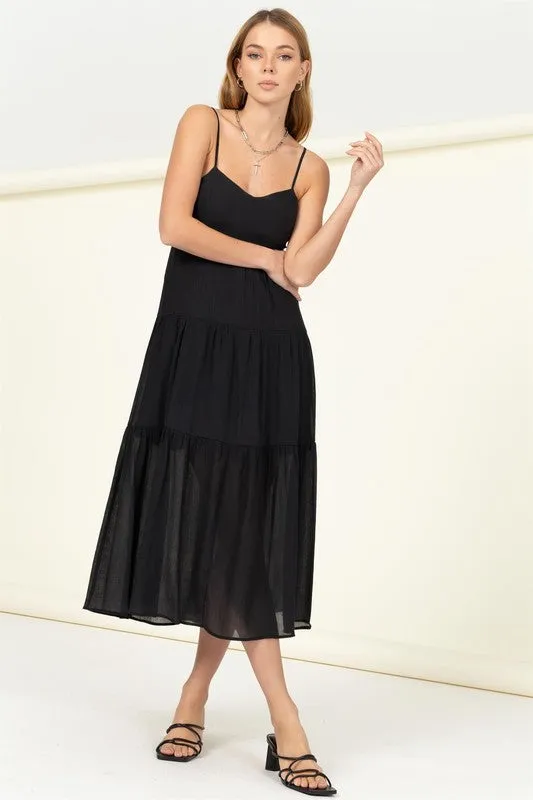 Full Heart Smocked Cut Out Midi Dress sold by Brightside Boutique product image thumbnail 5