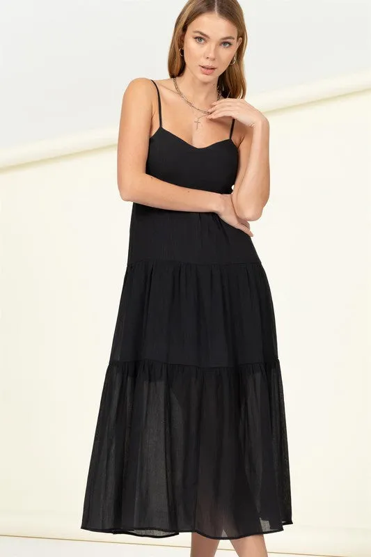 Full Heart Smocked Cut Out Midi Dress sold by Brightside Boutique product image thumbnail 2
