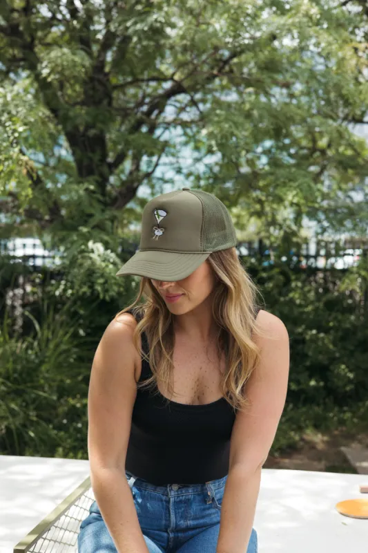 Martini Bow Trucker Hat sold by Brightside Boutique