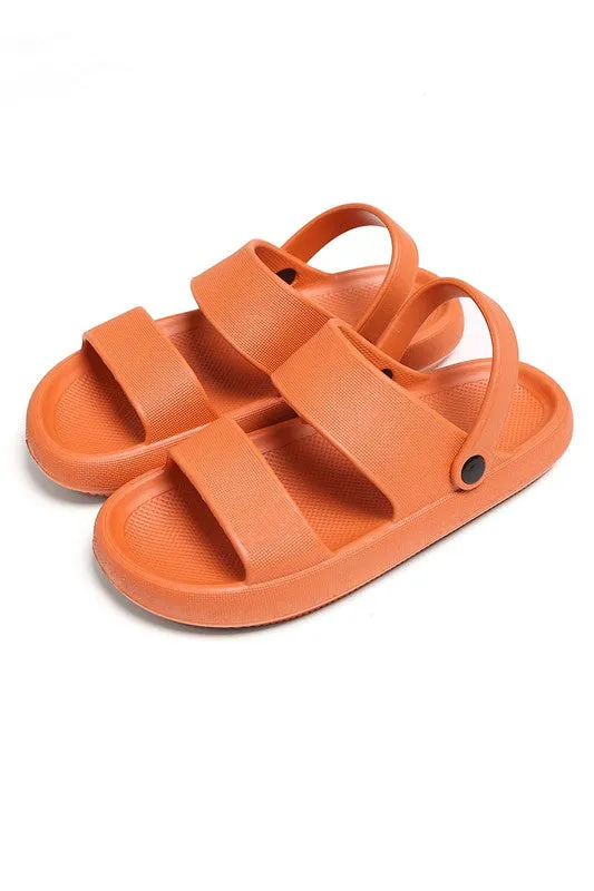 Comfy Heel Strap Cloud Slides Sandals sold by Brightside Boutique