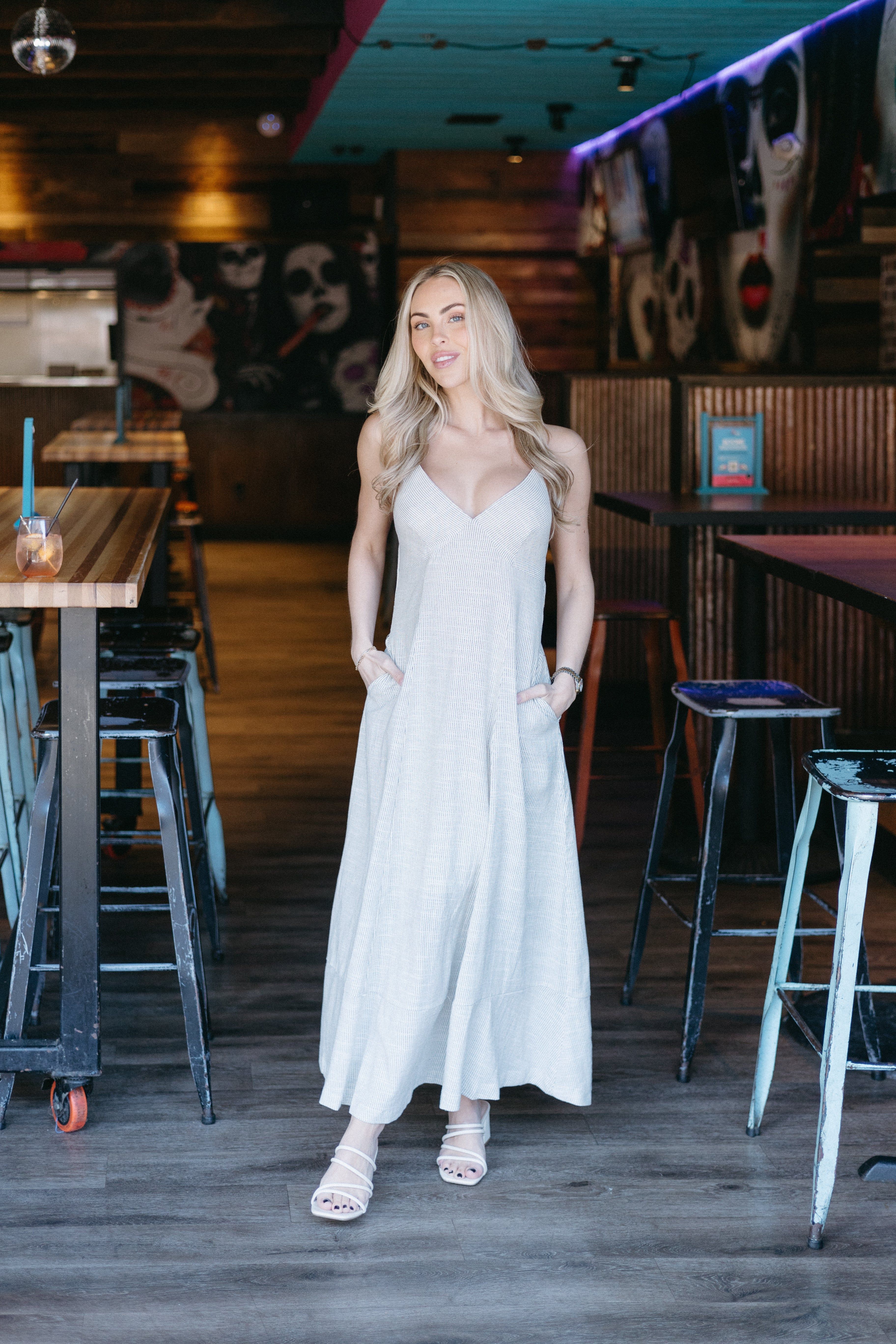 Storyteller Striped Maxi Dress sold by Brightside Boutique