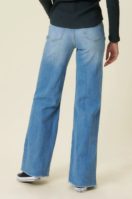 Distressed Wide Fit Jeans sold by Brightside Boutique product image thumbnail 3