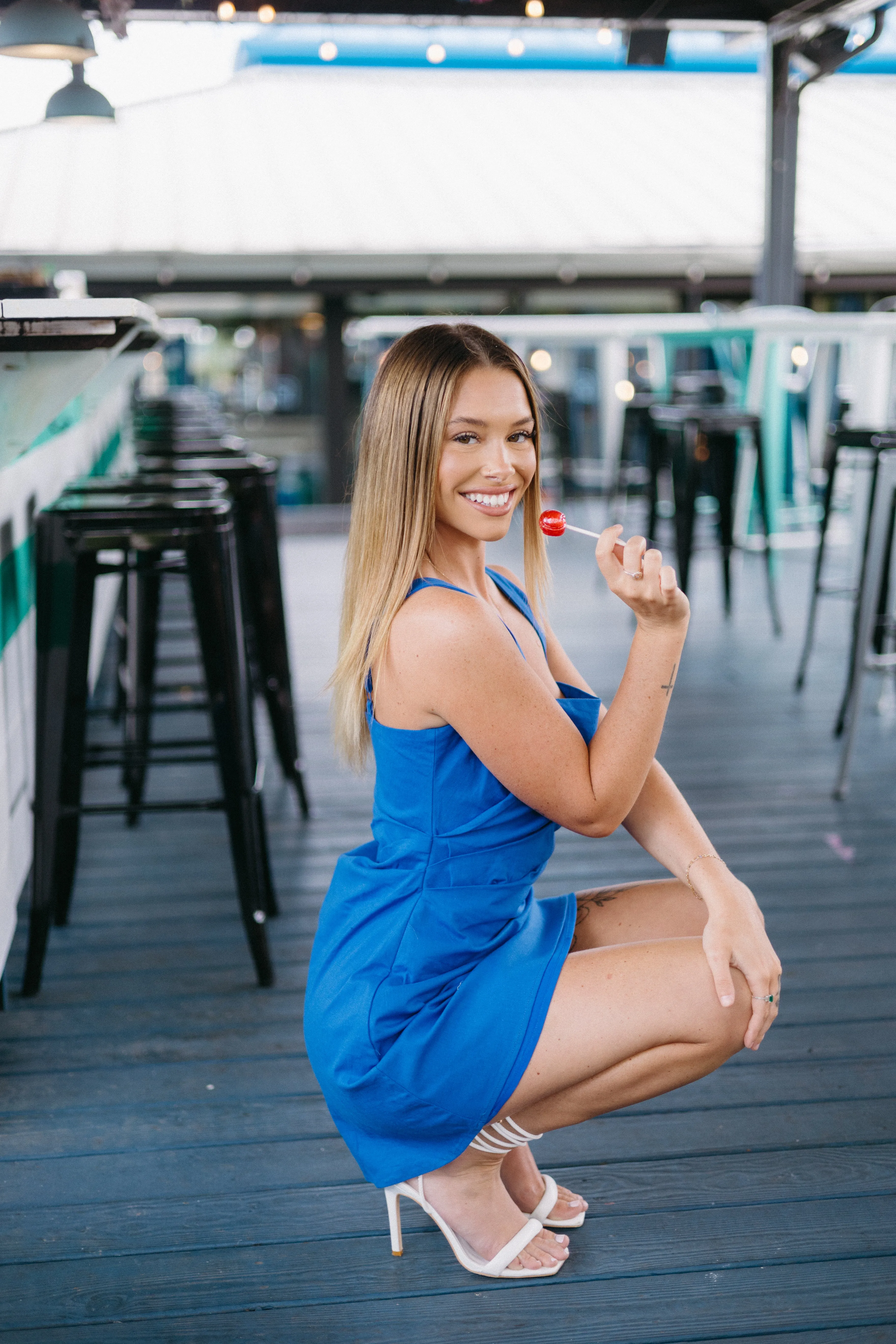 Happy Hour Gathered Mini Dress sold by Brightside Boutique product image thumbnail 4
